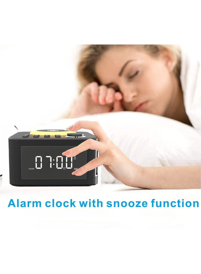 كالوس مكبر صوت بلوتوث متعدد الوظائف CALUS Home 01 مع شاحن لاسلكي بقوة 15 واط، وراديو FM، وساعة منبه - Image 4